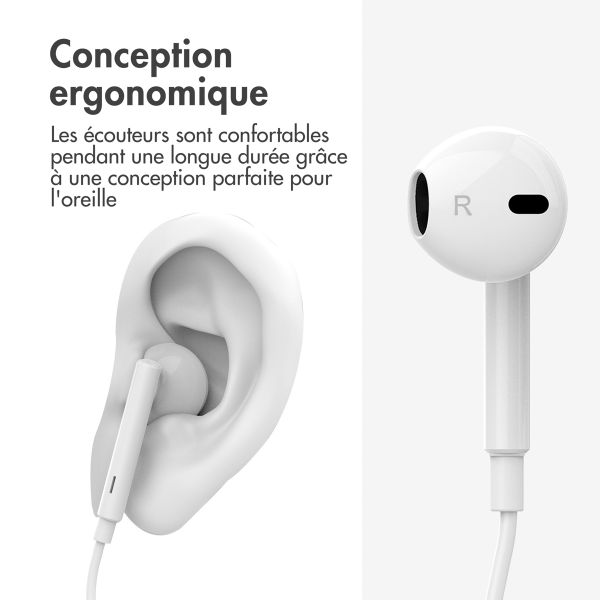 imoshion ﻿Ecouteurs - Ecouteurs filaires - Connexion USB-C - Blanc