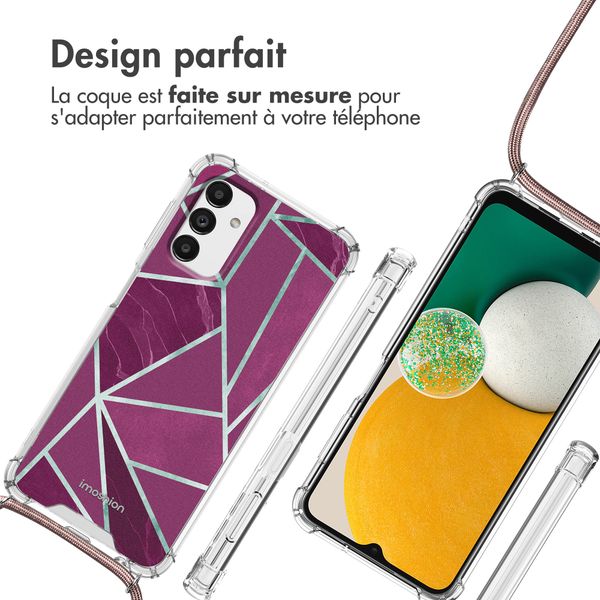 imoshion Coque Design avec cordon Samsung Galaxy A13 (5G) - Bordeaux Graphic