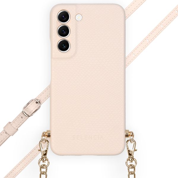 Selencia Coque Aina Serpent avec corde Samsung Galaxy S22 - Blanc