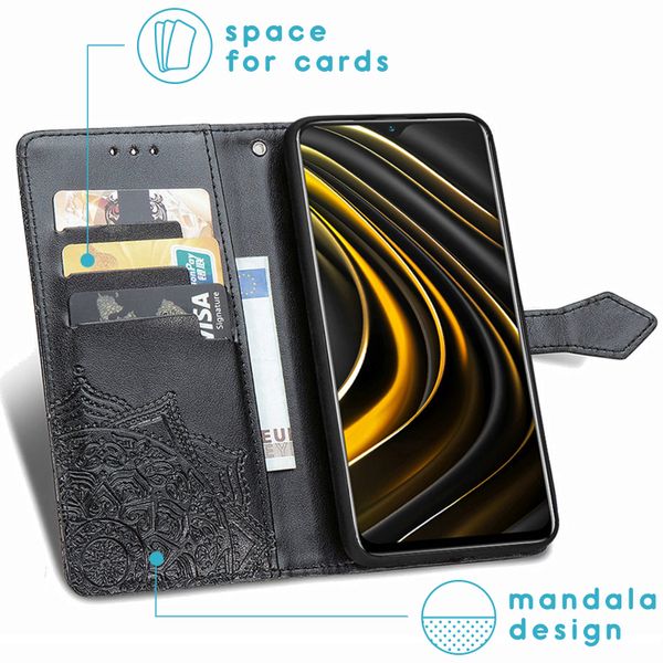 imoshion Etui de téléphone Mandala Xiaomi Poco M3 - Noir