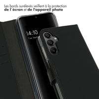 Selencia Étui portefeuille en cuir véritable Samsung Galaxy A15 (5G/4G) - Noir