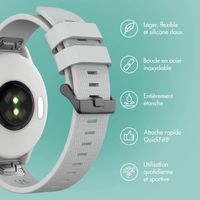 imoshion Bracelet QuickFit® en silicone  - Connexion Garmin 22 mm - Gris