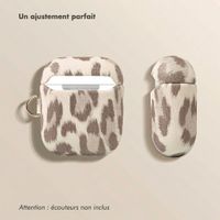 Selencia Coque Sabi motif panthère  Apple Airpods 1 / 2 - Soft Ivory