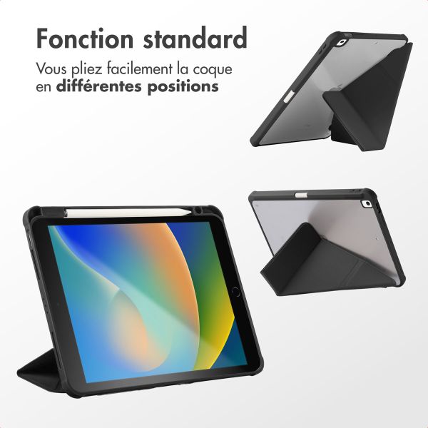 imoshion Coque tablette Origami iPad 9 (2021) 10.2 pouces / iPad 8 (2020) 10.2 pouces / iPad 7 (2019) 10.2 pouces - Noir