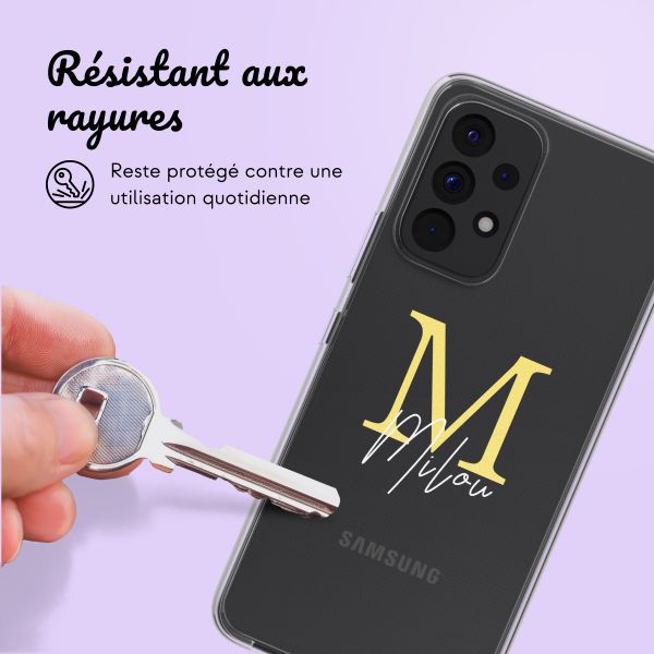 Coque personnalisée avec une lettre Samsung Galaxy A53 - Transparent