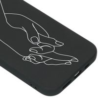 imoshion Coque Design iPhone 12 (Pro) - Holding Hands Black