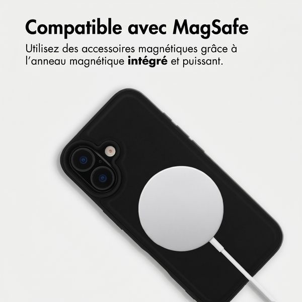 Accezz Coque arrière Edge avec MagSafe Apple iPhone 16 - Noir