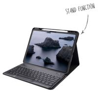 Accezz Étui de tablette portefeuille Bluetooth Clavier QWERTY iPad Pro 13 (2024) M4 - Noir