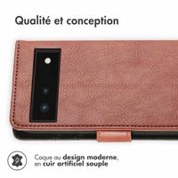 imoshion Étui de téléphone portefeuille Luxe Google Pixel 6 - Brun