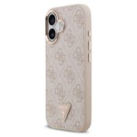 Guess Coque arrière en cuir avec logo Triangle classique et MagSafe Apple iPhone 17 - Rose