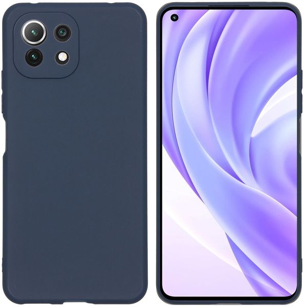 imoshion Coque Couleur Xiaomi Mi 11 Lite (5G/4G) / 11 Lite 5G NE - Bleu