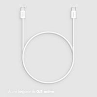 imoshion Câble USB-C vers USB-C - Tressé - 0,5 mètre - Blanc