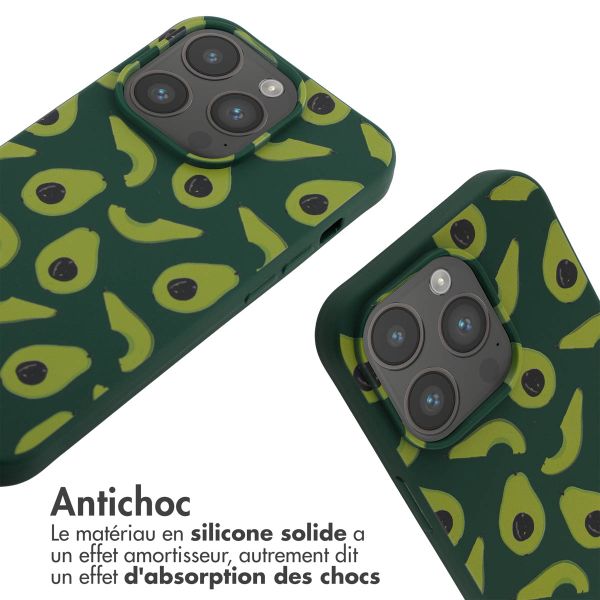 imoshion Coque design en silicone avec cordon Apple iPhone 14 Pro - Avocado Green