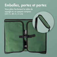 imoshion Table de voyage - Support de tablette voiture - 7 compartiments de rangement - Inclus 2 coloriages - Vert
