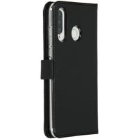 Selencia Étui portefeuille en cuir véritable Huawei P30 Lite - Noir