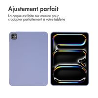 Accezz Coque Liquid Silicone avec porte-stylet iPad Pro 11 (2024) M4 - Lila