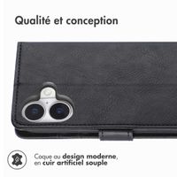 imoshion Étui de télephone portefeuille Apple iPhone 16 Plus - Noir