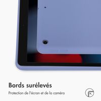 Accezz Coque Liquid Silicone Apple iPad 9 (2021) 10.2 pouces / iPad 8 (2020) 10.2 pouces / iPad 7 (2019) 10.2 pouces - Lila