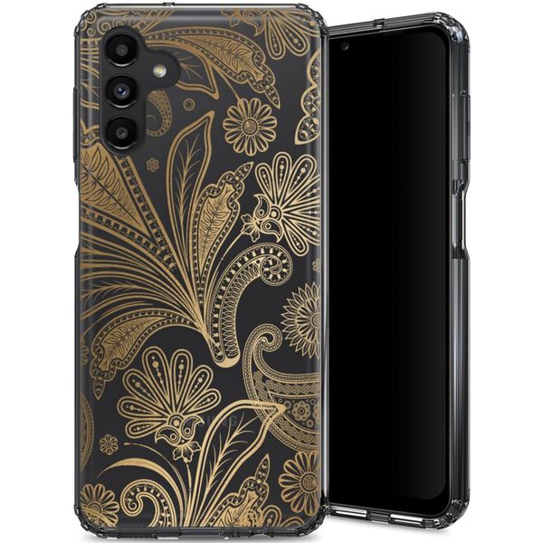 Selencia Coque très protectrice Zarya Fashion Samsung Galaxy A13 (4G) - Paisley Gold