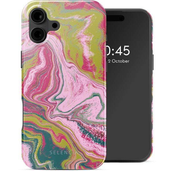 Selencia Coque arrière Vivid avec MagSafe Apple iPhone 16 - Marble Pink