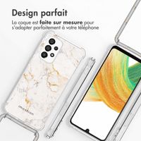 imoshion Coque Design avec cordon Samsung Galaxy A33 - White Marble