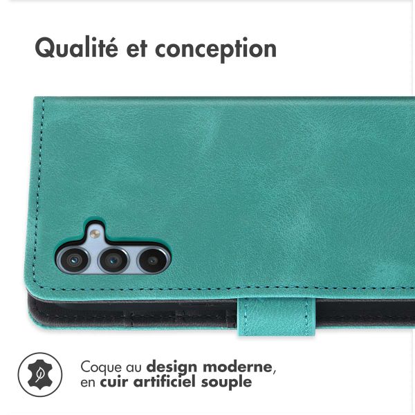 imoshion Etui de télephone portefeuille avec cordon Samsung Galaxy A34 (5G) - Turquoise