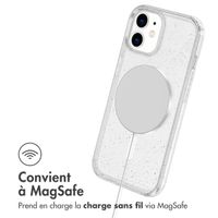 imoshion Coque Pailletée avec MagSafe Apple iPhone 12 (Pro) - Paillettes Transparent