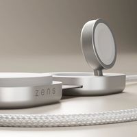 Zens Câble USB-C Pro 3 avec chargeur sans fil pour téléphone / earbuds / Apple Watch - MagSafe et Qi2 - Blanc