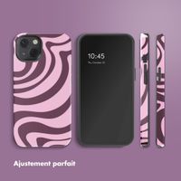 Selencia Coque arrière Vivid Apple iPhone 13 - Wavy Swirl Pink Plum