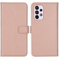 Selencia Étui de téléphone portefeuille en cuir véritable Samsung Galaxy A33 - Dusty Pink 