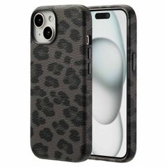 Selencia Coque Sabi imprimé panthère avec MagSafe Apple iPhone 15 - Midnight Black