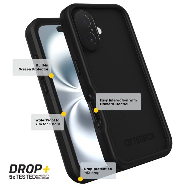 OtterBox Coque arrière Fre MagSafe iPhone 16 Pro - Black