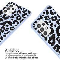 imoshion Coque design en silicone avec cordon Samsung Galaxy A52(s) (5G/4G) - Animal Lila