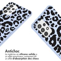 imoshion Coque design en silicone avec cordon Samsung Galaxy A52(s) / (5G/4G) - Animal Lila