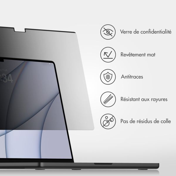Accezz Protecteur d'écran de privacy magnétique Apple MacBook Pro 16 pouces (2021) / Pro 16 pouces (2023) M3 chip