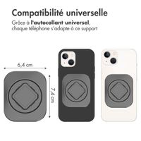 Accezz EasyLock Support de téléphone pour vélo - Avec coque iPhone 13 - Aluminium - Rotation à 360 degrés - Noir