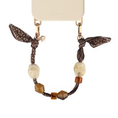 Selencia Cordon de téléphone Satin Stone - Brown
