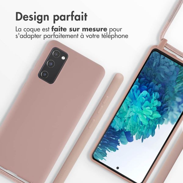 imoshion Coque en silicone avec cordon Samsung Galaxy S20 FE - Sand Pink