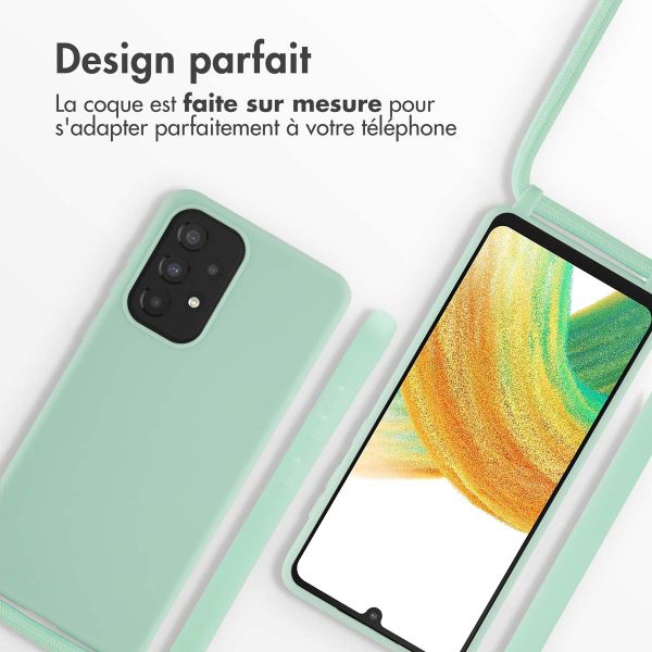 imoshion Coque en silicone avec cordon Samsung Galaxy A33 - Vert menthe