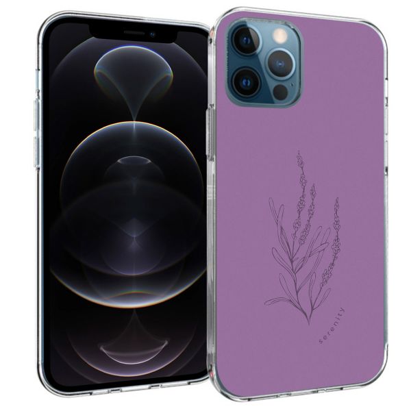 imoshion Coque Design iPhone 12 (Pro) - Floral Purple