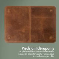 Accezz Leather Pochette ordinateur Apple MacBook 16 pouces - Cognac
