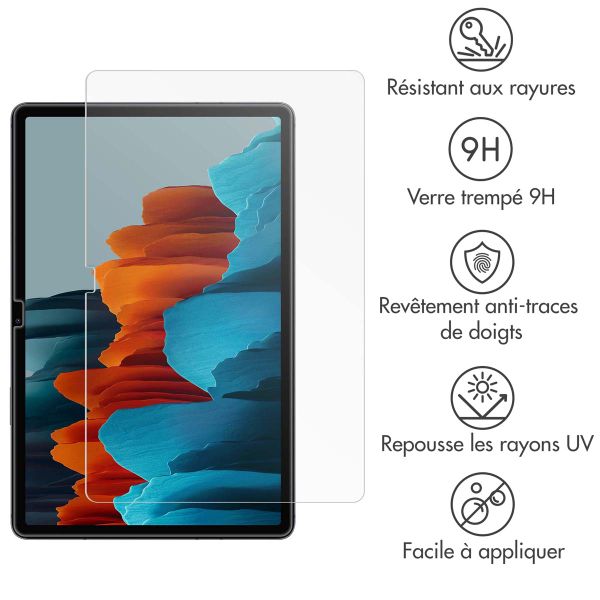 imoshion Protection d'écran en verre trempé Samsung Galaxy Tab S10 Plus / Tab S9 FE Plus / Tab S9 Plus / S8 Plus / S7 Plus / Tab S7 FE 5G - Transparent