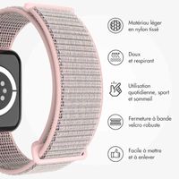 imoshion Bracelet en nylon Apple Watch Series 1 t/m 11 / SE / Ultra (44/45/46/49 mm) - Sand Pink