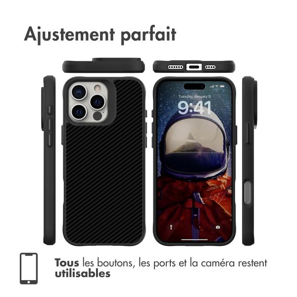 imoshion Rugged Hybrid Carbon Case Apple iPhone 16 Pro - Noir