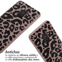 imoshion Coque design en silicone avec cordon Samsung Galaxy S9 - Animal Pink