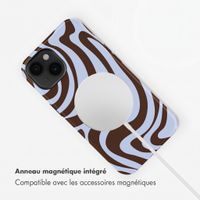 Selencia Coque arrière Vivid avec MagSafe Apple iPhone 14 - Dream Swirl Chocolate
