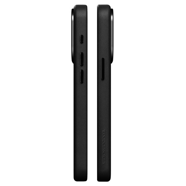 Woodcessories Coque Bio Leather MagSafe Apple iPhone 15 Pro Max - Noir