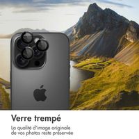 imoshion Lot de 2 protections d'objectif de caméra Apple iPhone 16 Pro / 16 Pro Max - Noir / Titanium