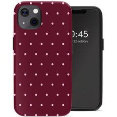Selencia Coque arrière Vivid Apple iPhone 13 Pro - Happy Dots Burgundy