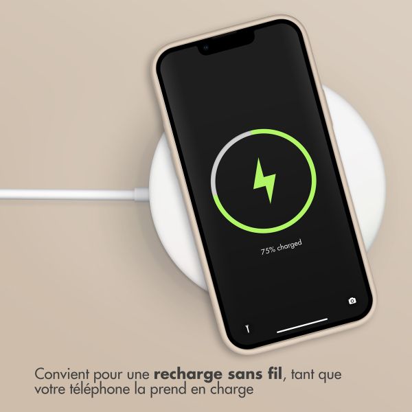 Accezz Coque Liquid Silicone Apple iPhone 12 (Pro) - Stone